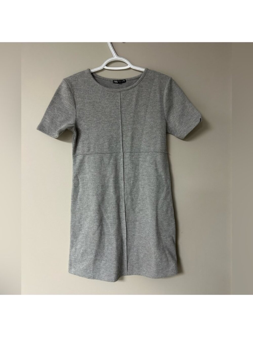 Zara Grey Mini Sweater Dress